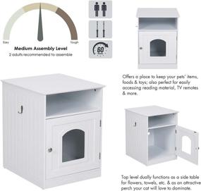 img 1 attached to Spirich Home Cat Litter Box Enclosure: Stylish Hidden Furniture Cabinet for your Indoor Cat