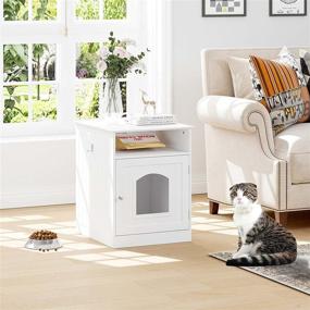 img 3 attached to Spirich Home Cat Litter Box Enclosure: Stylish Hidden Furniture Cabinet for your Indoor Cat