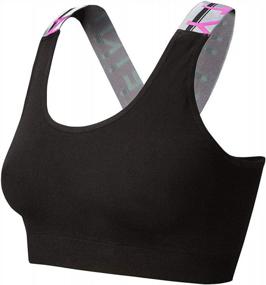 img 2 attached to Black Seamless Nfinity Sports Bra For Women'S Workout