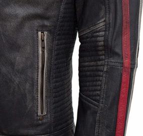 img 1 attached to Revamp Your Biker Style With Retro Cafe Racer Leather Jacket For Men