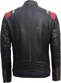 img 3 attached to Revamp Your Biker Style With Retro Cafe Racer Leather Jacket For Men