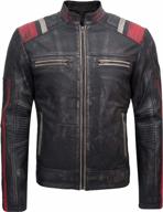 revamp your biker style with retro cafe racer leather jacket for men logo