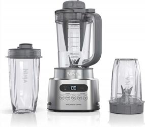 img 4 attached to Ninja SS151 TWISTi Blender DUO - 1600 WP Smoothie Maker & Nutrient Extractor, 5 Functions + SmartTORQUE, 34-Oz. Pitcher & (2) To-Go Cups, Gray