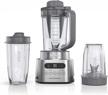 ninja ss151 twisti blender duo - 1600 wp smoothie maker & nutrient extractor, 5 functions + smarttorque, 34-oz. pitcher & (2) to-go cups, gray logo