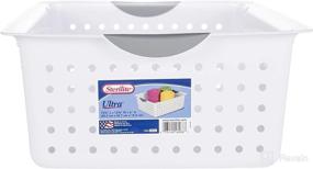 img 4 attached to 📦 Sterilite Large White Ultra Basket - 16268006 Kitchen Storage Organizers: 15 7/8 x 12 7/8 x 6 inches, 1.1 pounds