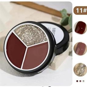 img 3 attached to 💅 Discover the Versatility: 3-in-1 Solid Gel Nail Polish Palette with 6 Luscious Cream Colors - Professional Salon Quality for DIY at Home Salon-Green Cherry