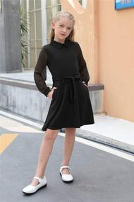 img 1 attached to 👗 Stylish GORLYA Sleeve Vintage Pockets GOR1030 Girls' Dresses: Chic Clothing Collection