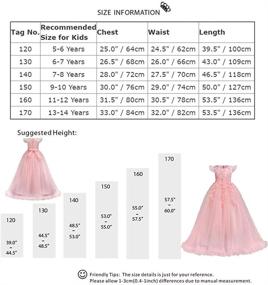 img 1 attached to Bridesmaid Wedding Princess Communion Burgundy Girls' Clothing ~ Dresses