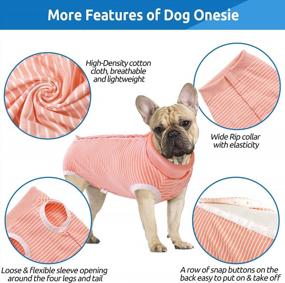 img 2 attached to MIGOHI Dog Surgery Recovery Suit - Reusable Pet Spay Surgical Shirt For Abdominal Wounds, Professional Male Female Alternative To Cone E-Collar