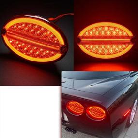 img 3 attached to C5 Corvette LED Tail Turn Signal Light Assembly For Chevy Corvette C5 1997 1998 1999 2000 2001 2002 2003 2004 Chevrolet-C5 Rear Driving Running Brake Lamps USDM Red Lens Replace OEM#16523533 16523534