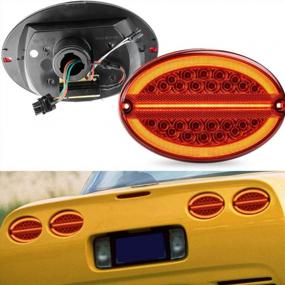 img 2 attached to C5 Corvette LED Tail Turn Signal Light Assembly For Chevy Corvette C5 1997 1998 1999 2000 2001 2002 2003 2004 Chevrolet-C5 Rear Driving Running Brake Lamps USDM Red Lens Replace OEM#16523533 16523534