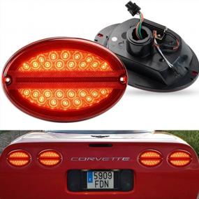 img 1 attached to C5 Corvette LED Tail Turn Signal Light Assembly For Chevy Corvette C5 1997 1998 1999 2000 2001 2002 2003 2004 Chevrolet-C5 Rear Driving Running Brake Lamps USDM Red Lens Replace OEM#16523533 16523534