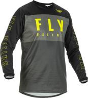 fly racing 2022 f-16 jersey (grey/black/hi-vis logo