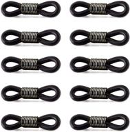 10 pack of black rubber connectors for eyeglass chains - perfect for eye glasses holder necklaces logo