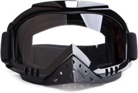 img 4 attached to 🏍️ Dmeixs Motorcycle Goggles: Windproof, Dustproof, and Anti-Fog Helmet Goggles for ATV Off Road Racing with Cool Look Headwear