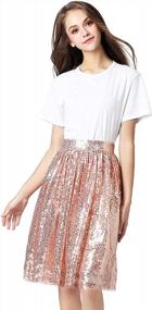 img 4 attached to Sarahbridal Women'S Long/Mine Party Prom Skirt Sequins Skirt Plus 12026