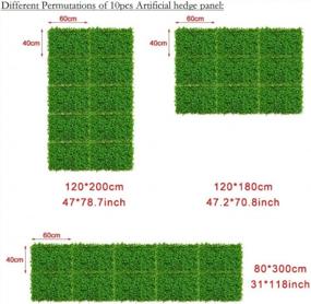 img 3 attached to 10Pcs Artificial Hedges Boxwood Panels - 26 SQ Feet For Indoor/Outdoor Decoration