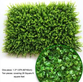 img 2 attached to 10Pcs Artificial Hedges Boxwood Panels - 26 SQ Feet For Indoor/Outdoor Decoration