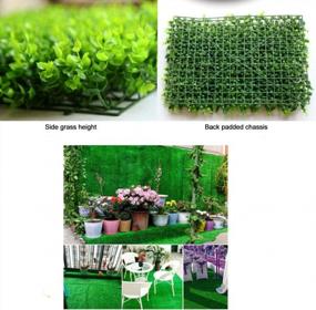 img 4 attached to 10Pcs Artificial Hedges Boxwood Panels - 26 SQ Feet For Indoor/Outdoor Decoration