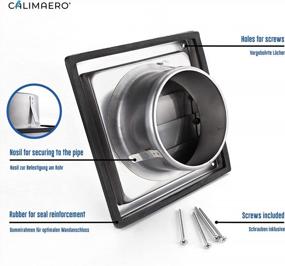 img 2 attached to Premium Calimaero VKE 5-Inch Stainless Steel Air Vent Louvre With Gravity Flap Grille