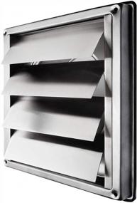 img 4 attached to Premium Calimaero VKE 5-Inch Stainless Steel Air Vent Louvre With Gravity Flap Grille