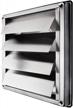 premium calimaero vke 5-inch stainless steel air vent louvre with gravity flap grille logo