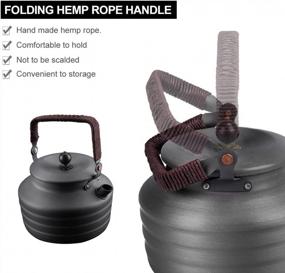 img 1 attached to Alocs 1.3L Camping Kettle - Lightweight And Portable For Hiking, Picnics, And Outdoor Adventures