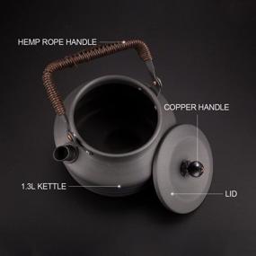 img 3 attached to Alocs 1.3L Camping Kettle - Lightweight And Portable For Hiking, Picnics, And Outdoor Adventures