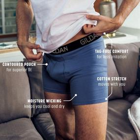 img 3 attached to Gildan Men'S Cotton Stretch Boxer Briefs: Affordable Multipack Comfort