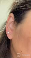 img 1 attached to ZHYAOR 20G Earring Set for Women and 💎 Girls with Sensitive Ears, Screw-back Tragus and Cartilage Jewelry review by Nikki Grossarth