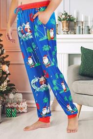 img 2 attached to UNICOMIDEA Men’S Christmas Pajamas Pants Graphic Lounge Pants Sleep Bottoms Drawstring Elastic Waist For Holiday With Pockets