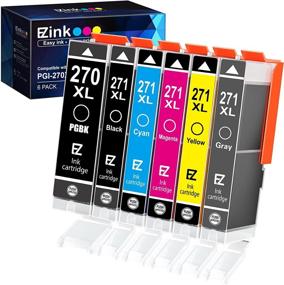 img 4 attached to 🖨️ E-Z Ink(TM) 6 Pack Compatible Ink Cartridge Replacement for Canon PGI-270XL CLI-271XL - Use with TS9020 TS8020 MG7720 Printer - Includes Large Black, Small Black, Cyan, Magenta, Yellow, Gray Cartridges