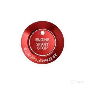 img 4 attached to Aluminum Alloy Push Start Button Cover for Ford Explorer 2020-2022 - LECART Pack of 2, Red - Auto Interior Decoration Accessories