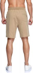img 2 attached to Stay Comfortable And Minimal With YnimioAOX Casual Workout Shorts For Men With Zipper Pockets