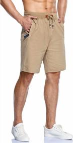 img 3 attached to Stay Comfortable And Minimal With YnimioAOX Casual Workout Shorts For Men With Zipper Pockets