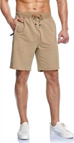 img 4 attached to Stay Comfortable And Minimal With YnimioAOX Casual Workout Shorts For Men With Zipper Pockets