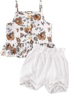 outfits ruffled camisole bowknot striped apparel & accessories baby girls best: clothing логотип