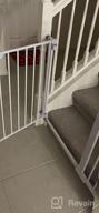 img 1 attached to Extra Wide Baby Gate For House, Easy Walk Thru Dog Gate With Auto Close Safety Pet Gates For Stairs And Doorways, Cumbor 29.5"-51.6" Includes 4 Wall Cups - Mom'S Choice Awards Winner Brown review by Jon Estell