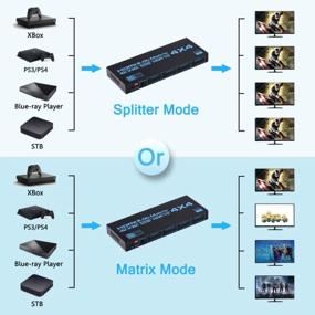 img 1 attached to Enbuer 4X4 HDMI Matrix Switch: 4K Splitter Switcher With EDID Extractor, IR Remote Control, And Support For 4K HDR, HDMI 2.0B, HDCP 2.2, 3D, YUV 4:4:4 At 60Hz