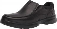 men's clarks bradley black tumbled leather shoes logo