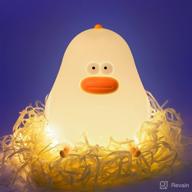 🐥 befion cute night light for kids - tyityi little fat chick led night light with 2 brightness modes & touch controls - silicone nursery lamp with tab-c cable for new parents, kids gifts, room decor logo