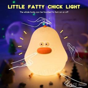 img 3 attached to 🐥 Befion Cute Night Light for Kids - TyiTyi Little Fat Chick LED Night Light with 2 Brightness Modes & Touch Controls - Silicone Nursery Lamp with Tab-C Cable for New Parents, Kids Gifts, Room Decor