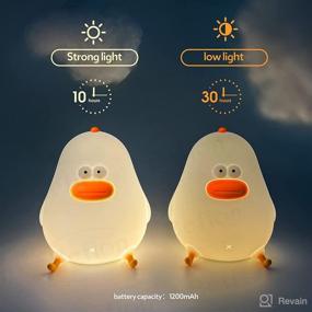 img 2 attached to 🐥 Befion Cute Night Light for Kids - TyiTyi Little Fat Chick LED Night Light with 2 Brightness Modes & Touch Controls - Silicone Nursery Lamp with Tab-C Cable for New Parents, Kids Gifts, Room Decor