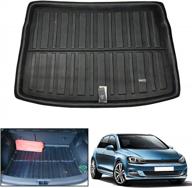 for vw golf 7 mk7 gti r 2015 2016 2017 2018 2019 cargo liner boot rear trunk mat tray floor carpet luggage tray mud kick pad tailored logo