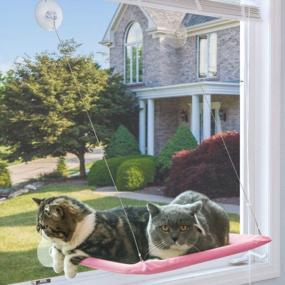 img 4 attached to Give Your Kitty A Comfy Spot With Noyal Cat Resting Seat Perch Window Hammock - Holds Up To 30Lbs!