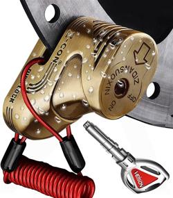 img 4 attached to 🔒 Ultimate Motorcycle Theft Protection: Heavy Duty Anti-Theft Locks with Combination, Key, and Accessories