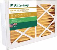 filterbuy 16x25x5 воздушный фильтр merv 11 allergen defense (1-pack), гофрированные воздушные фильтры для печи переменного тока hvac, замена для возвратной решетки honeywell (фактический размер: 15,75 x 24,75 x 4,38 дюйма) логотип