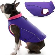 🐶 reflective sports vest dog jacket - gooby dog vest with d ring leash - warm fleece lined small dog sweater, hook and loop closure - indoor and outdoor dog clothes for small dogs boy or girl logo