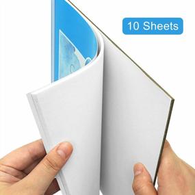 img 3 attached to 2 Pack 11X14" AUREUO Watercolor Canvas Pad - 10 Sheets 8 Oz. Triple Primed White Cotton Pads For Water Based Paint