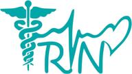 ur impressions teal registered nurse logo